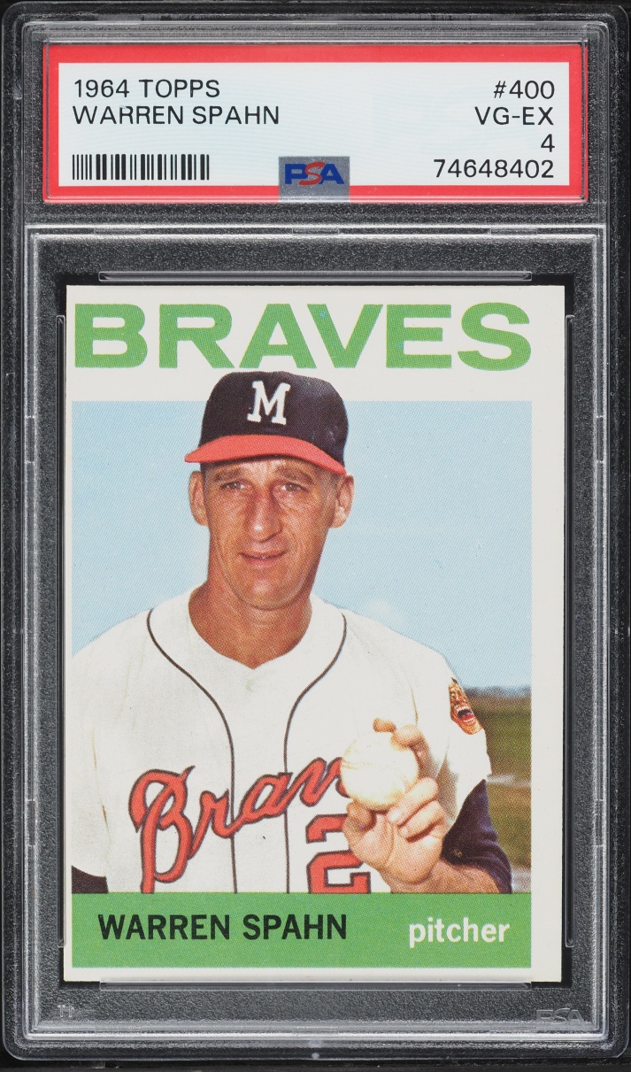 1964 Topps Warren Spahn #400 PSA 4 VGEX