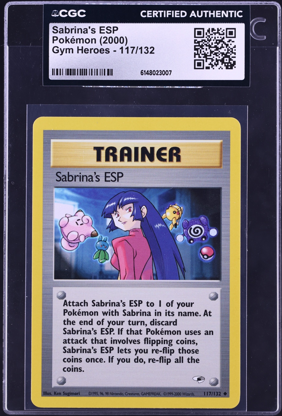 2000 Pokemon Gym Heroes Sabrina's ESP #117 CGC AUTH