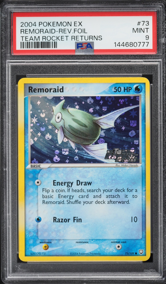 2004 Pokemon EX Team Rocket Returns Reverse Holo Remoraid #73 PSA 9 MINT