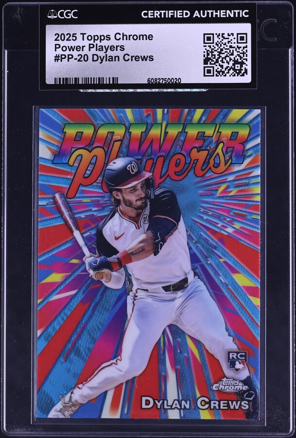 2025 Topps Green Foil Dylan Crews ROOKIE AUTO DNA 10 /99 #74 PSA 9