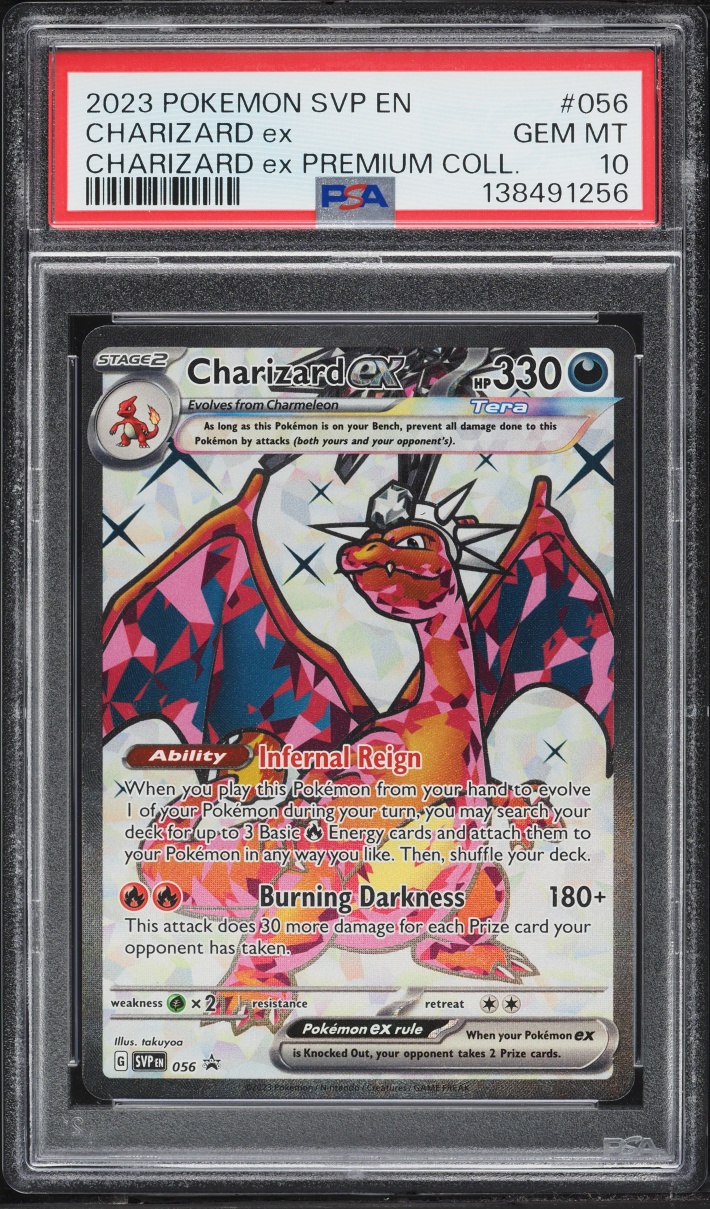2023 Pokemon Scarlet & Violet Promo Premium Collection Full Art Charizard EX #56 PSA 10 GEM
