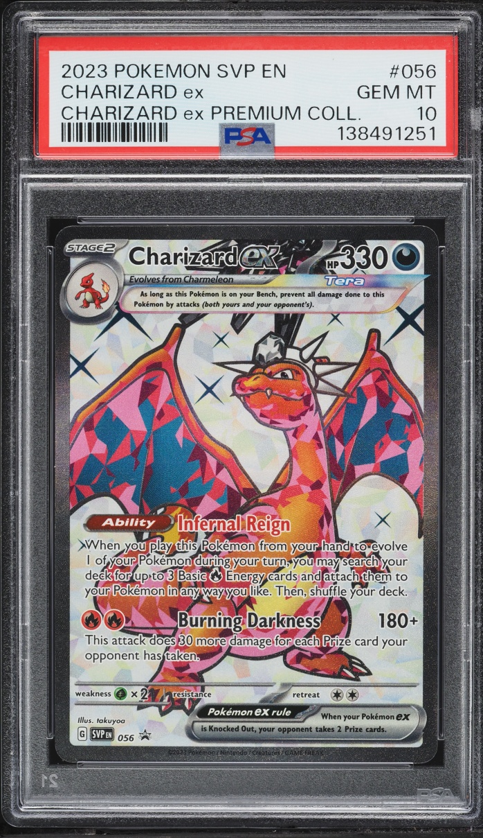 2023 Pokemon Scarlet & Violet Promo Premium Collection Full Art Charizard EX #56 PSA 10 GEM