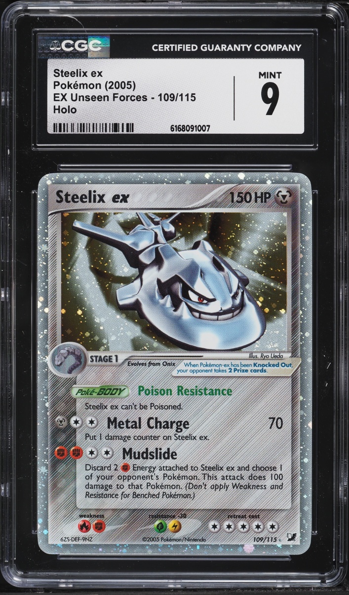2005 Pokemon EX Unseen Forces Holo Steelix Ex #109 CGC 9 MINT