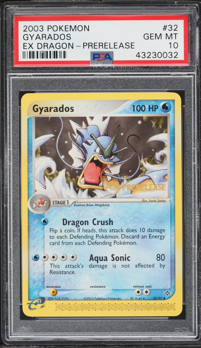 2003 Pokemon EX Dragon Prerelease Gyarados #32 PSA 10 GEM MINT