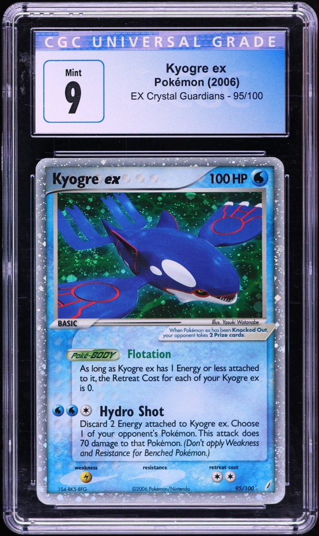 2006 Pokemon EX Crystal Guardians Holo Kyogre ex #95 CGC 9 MINT