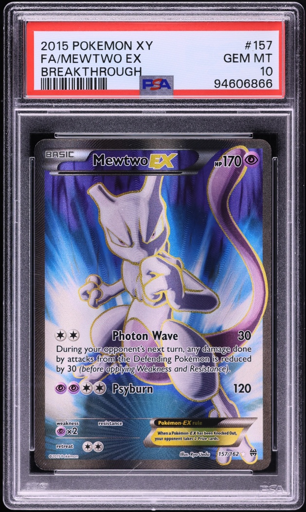 2015 Pokemon XY Breakthrough Full Art Mewtwo EX #157 PSA 10 GEM MINT