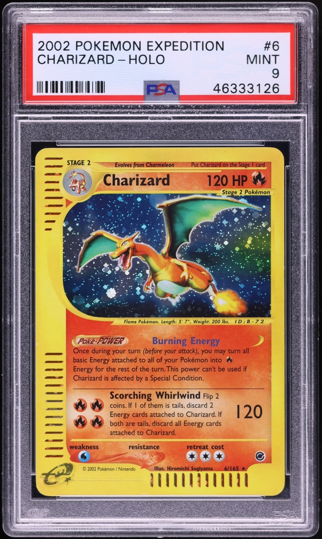 2002 Pokemon Expedition Holo Charizard #6 PSA 9 MINT