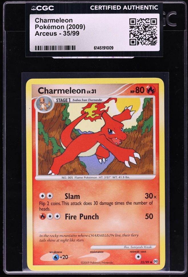 2009 Pokemon Platinum Arceus Charmeleon #35 CGC AUTH