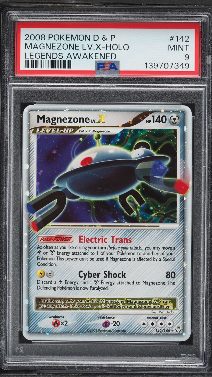 2008 Pokemon Diamond & Pearl Legends Awakened Holo Magnezone Lv.X #142 PSA 9 MINT