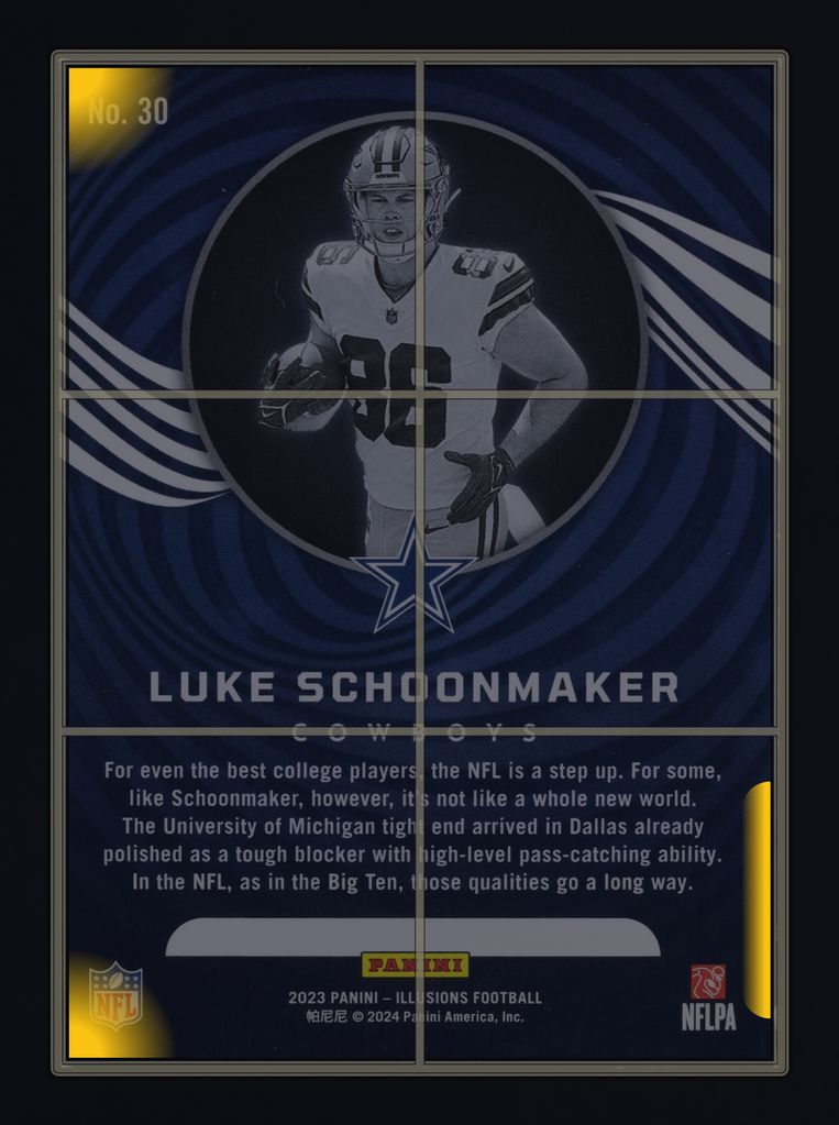 2023 Panini Illusions Blue Luke Schoonmaker ROOKIE /149 30 MBA AUTH on