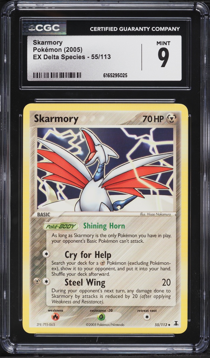 2005 Pokemon EX Delta Species Reverse Holo Skarmory #55 CGC 9 MINT
