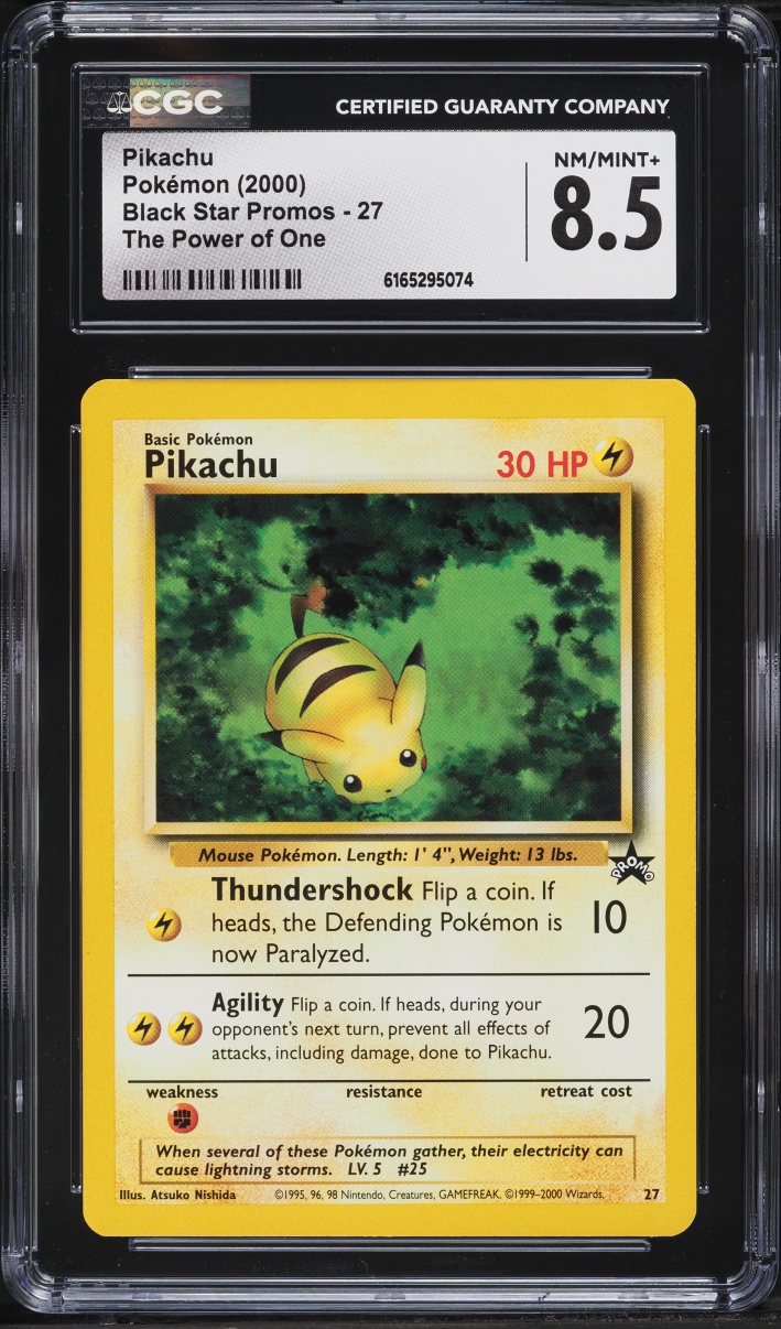 2000 Pokemon Black Star Promo Pikachu #27 CGC 8.5 NM-MT+