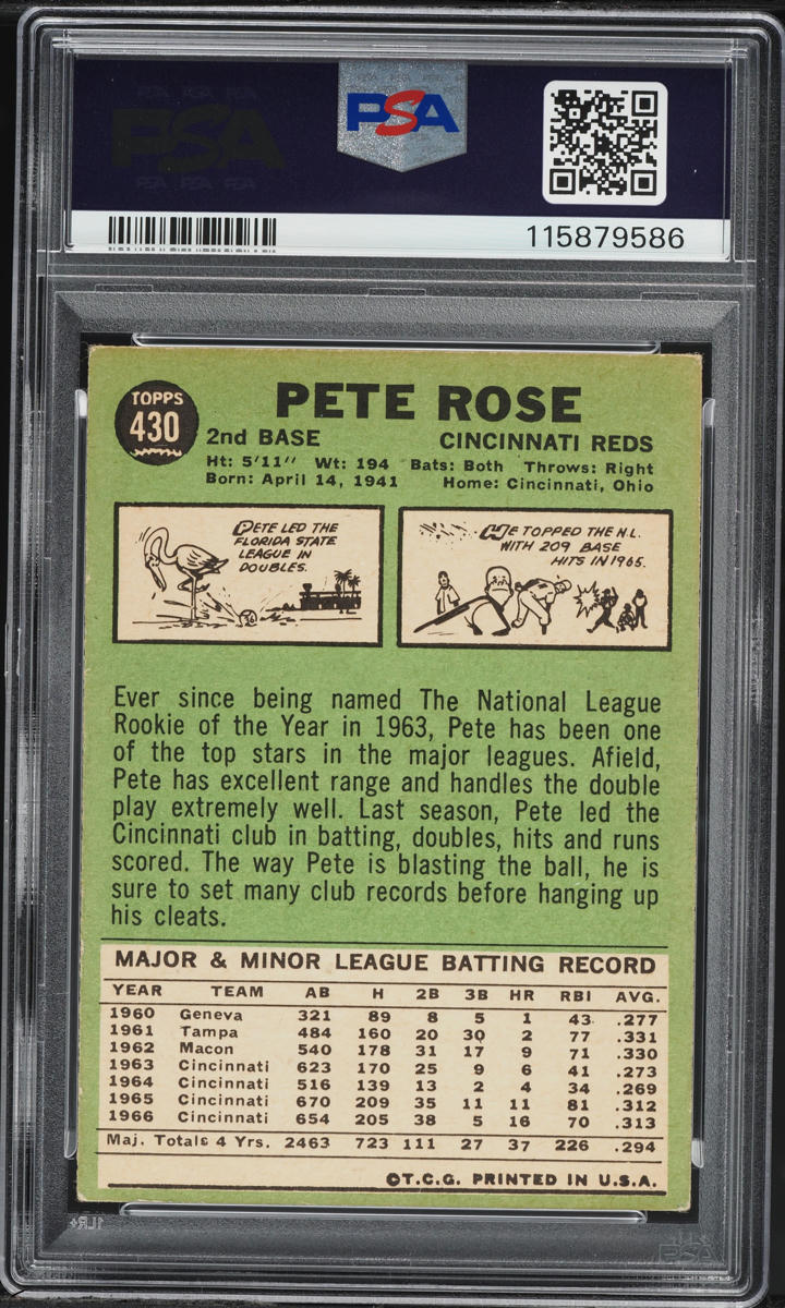 1967 Topps Pete Rose #430 PSA 3 VG