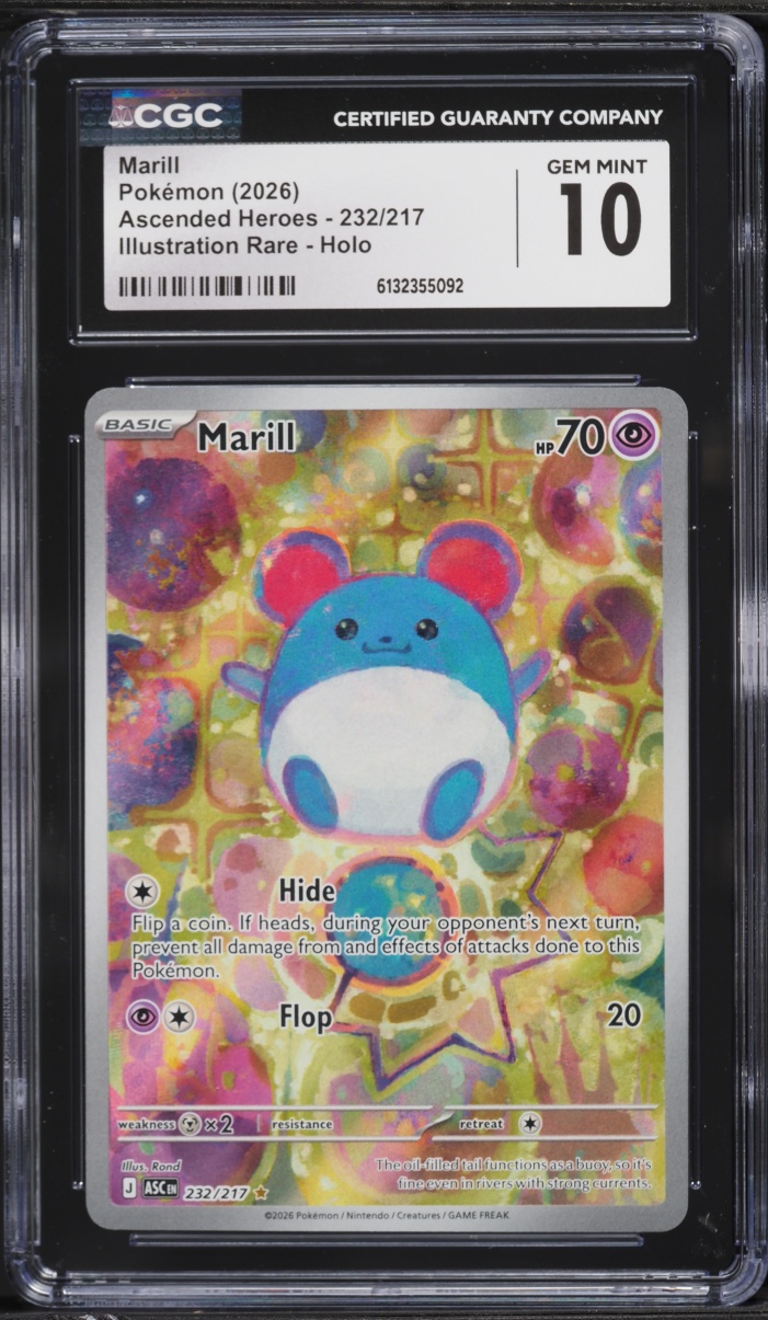 2026 Pokemon Mega Evolution Ascended Heroes IR Marill #232 CGC 10 GEM MINT
