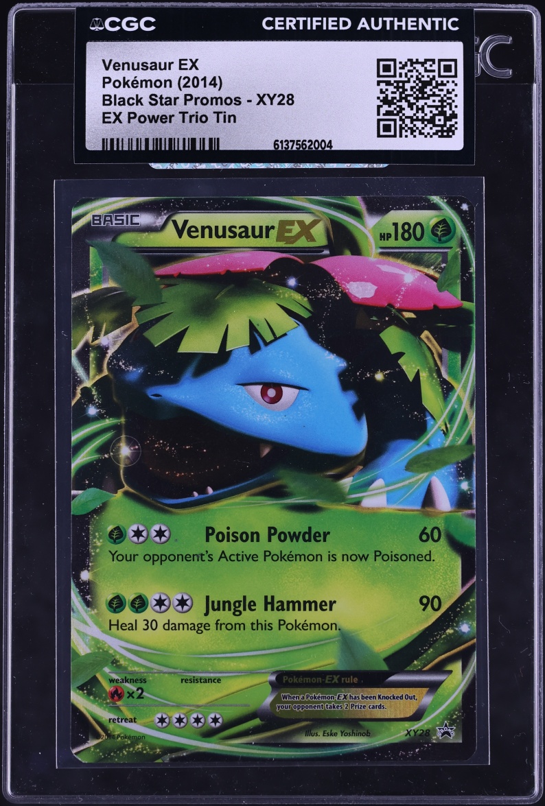 2014 Pokemon XY Black Star Promo Holo Venusaur EX #XY28 CGC AUTH