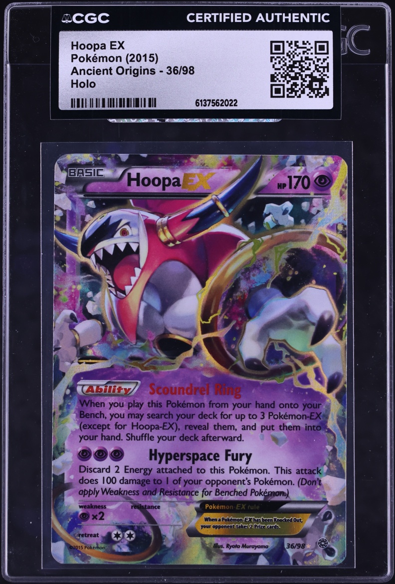 2015 Pokemon XY Ancient Origins Holo Hoopa EX #36 CGC AUTH
