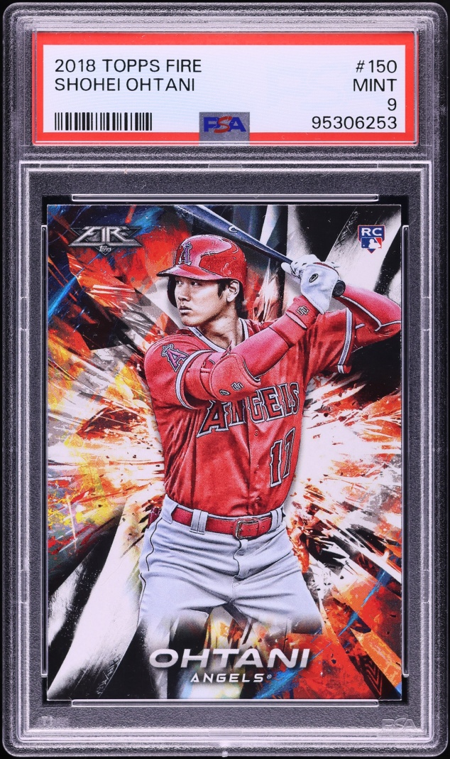 2018 Topps Fire Shohei Ohtani ROOKIE #150 PSA 9 MINT