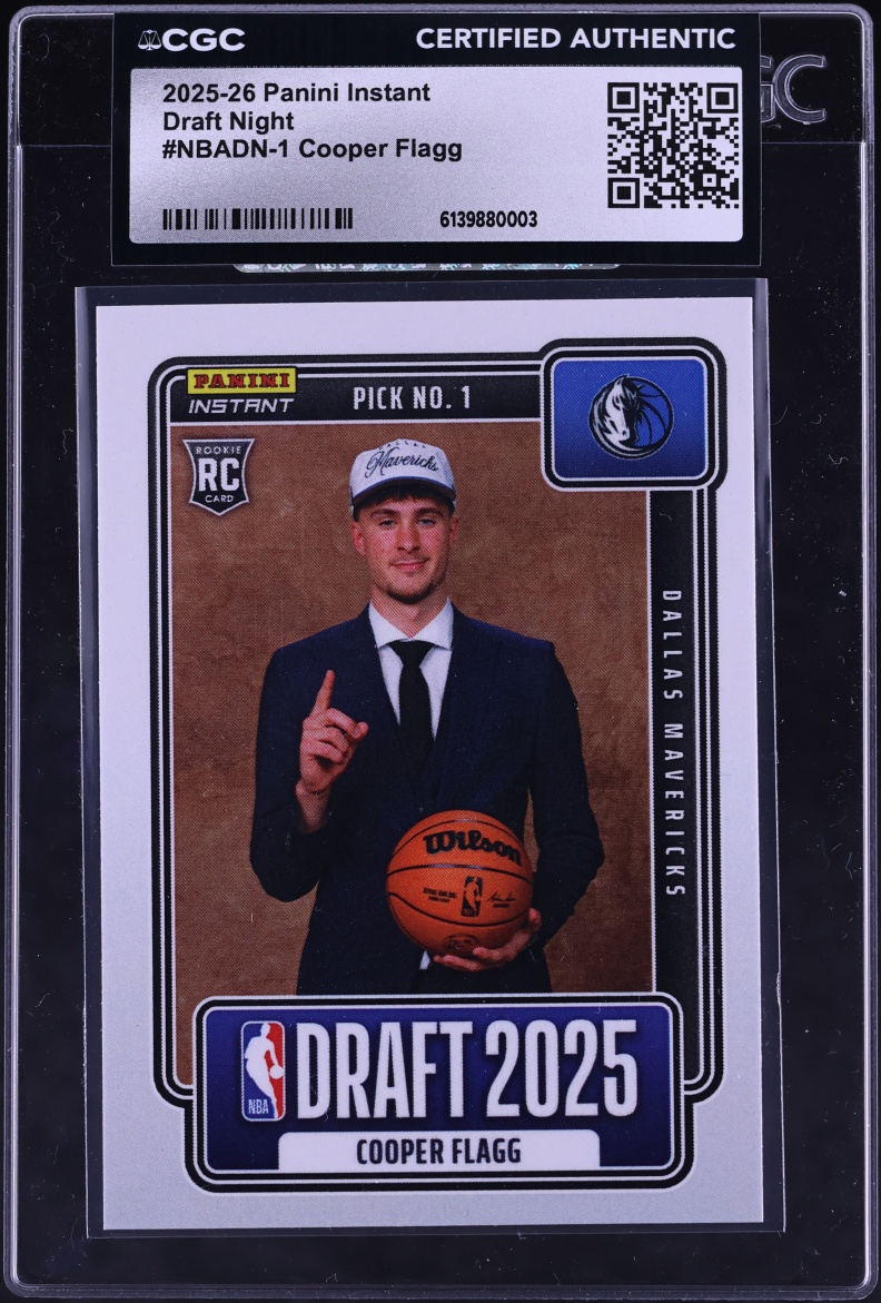 2025 Panini Instant Draft Night Cooper Flagg ROOKIE /68380 #NBADN-1 CGC AUTH