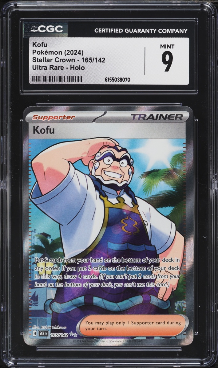 2024 Pokemon Scarlet & Violet Stellar Crown Full Art Kofu #165 CGC 9 MINT