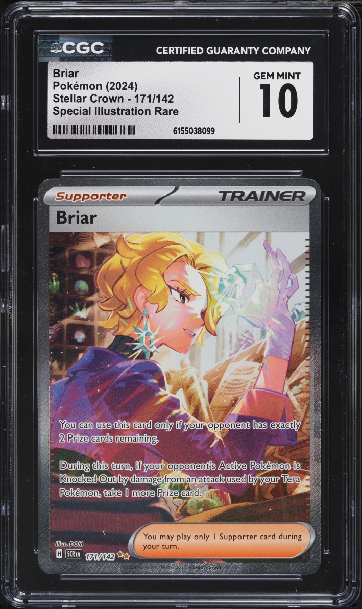 2024 Pokemon Scarlet & Violet Stellar Crown SIR Briar #171 CGC 10 GEM MINT