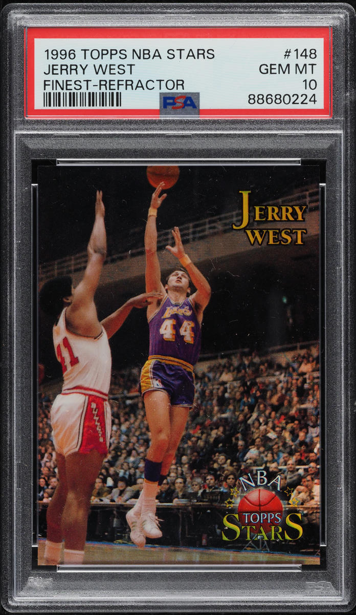 1996 Topps NBA Stars Finest Refractor Jerry West #148 PSA 10 GEM MINT