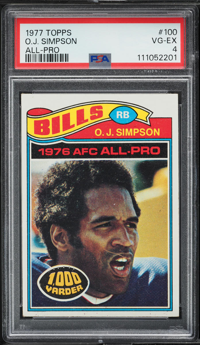 1977 Topps Football O.J. Simpson ALL-PRO #100 PSA 4 VGEX