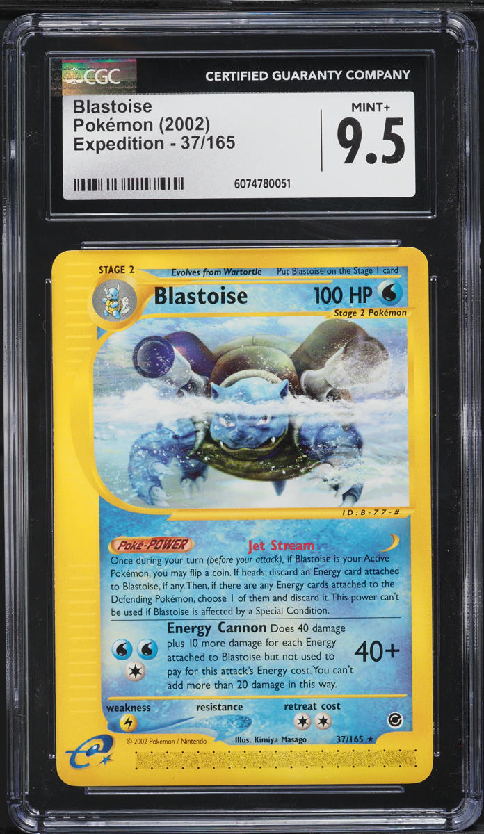 2002 Pokemon Expedition Blastoise #37 CGC 9.5 MINT+