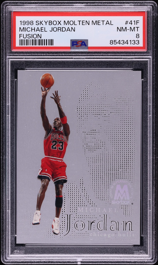 1998 Skybox Molten Metal Fusion Michael Jordan /250 #41F PSA 8 NM-MT