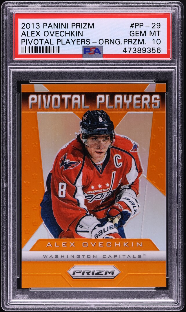 2013 Panini Prizm Pivotal Players Orange Alex Ovechkin /50 #PP-29 PSA 10 GEM