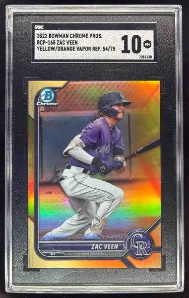 2025 Bowman Chrome Zac Veen ROOKIE #69 CGC AUTH on Fanatics Collect