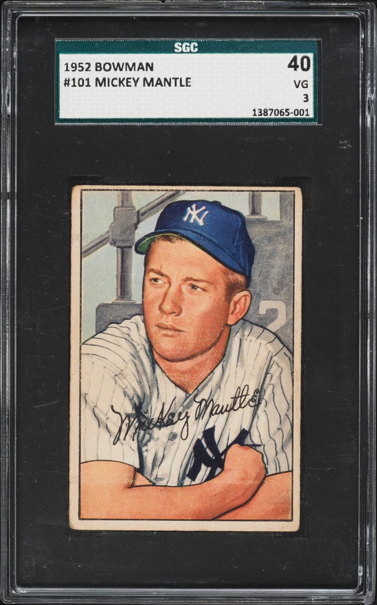 1952 Bowman Mickey Mantle #101 SGC 3 VG