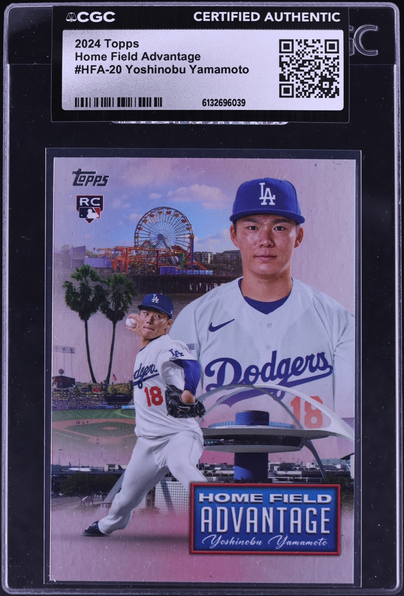 2024 Topps Home Field Advantage Yoshinobu Yamamoto ROOKIE #HFA-20 CGC AUTH