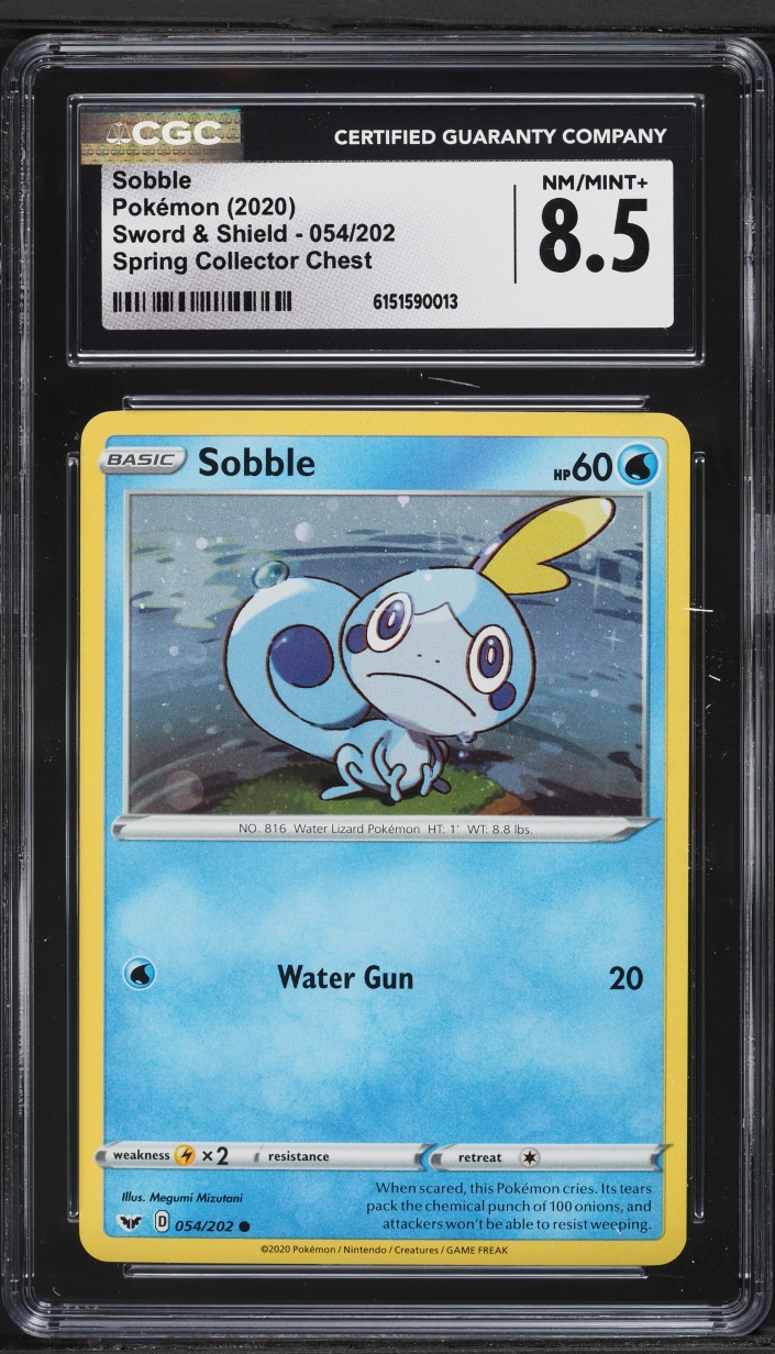 2020 Pokemon Sword & Shield Spring Collector Chest Sobble #054 CGC 8.5 NM-MT+