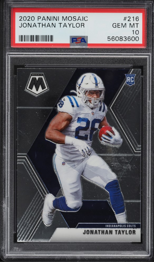 2020 Panini Mosaic Jonathan Taylor ROOKIE #216 PSA 10 GEM MINT