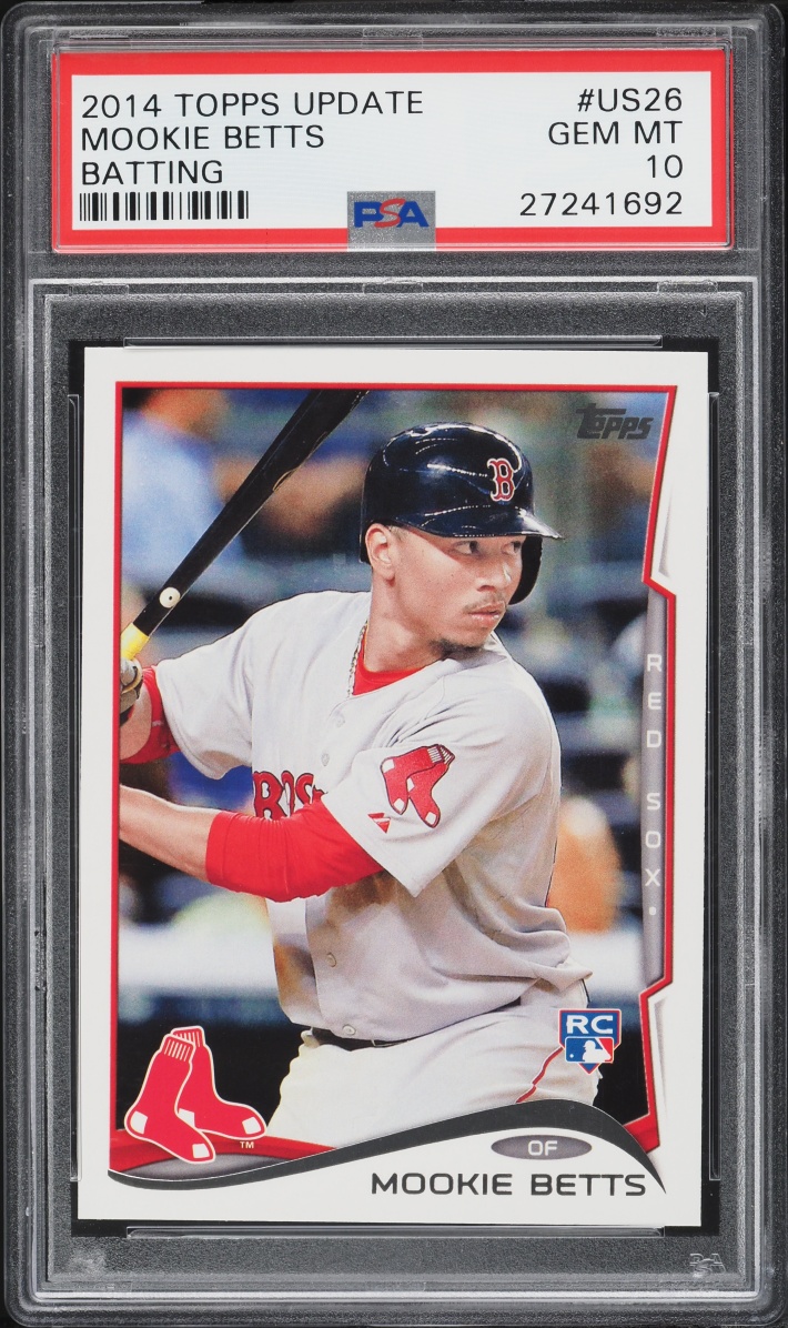 2014 Topps Update Batting Mookie Betts ROOKIE #US-26 PSA 10 GEM MINT