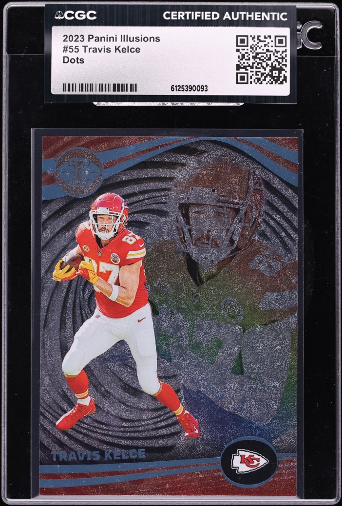 2023 Panini Illusions Dots Travis Kelce #55 CGC AUTH