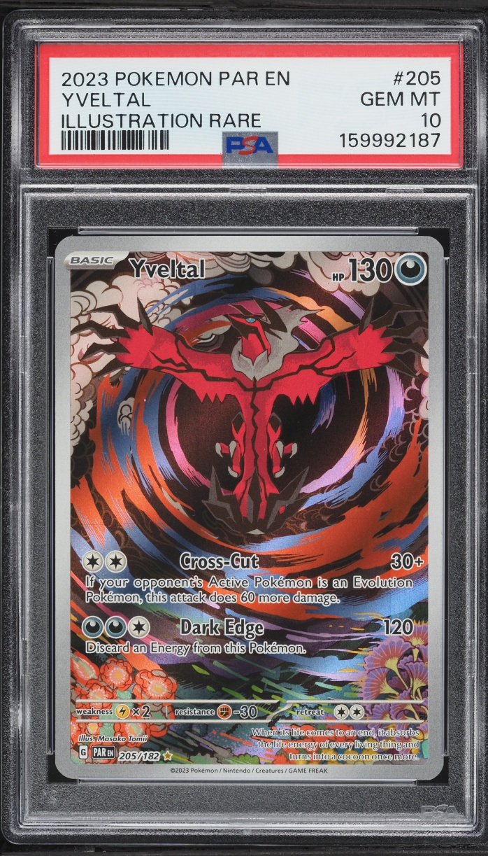 2023 Pokemon Scarlet & Violet Paradox Rift IR Yveltal #205 PSA 10 GEM MINT