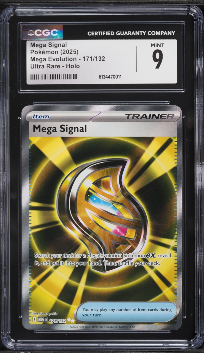 2025 Pokemon Mega Evolution Full Art Mega Signal #171 CGC 9 MINT