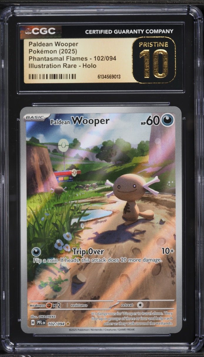 2025 Pokemon Mega Phantasmal Flames IR Paldean Wooper #102 CGC 10 PRISTINE