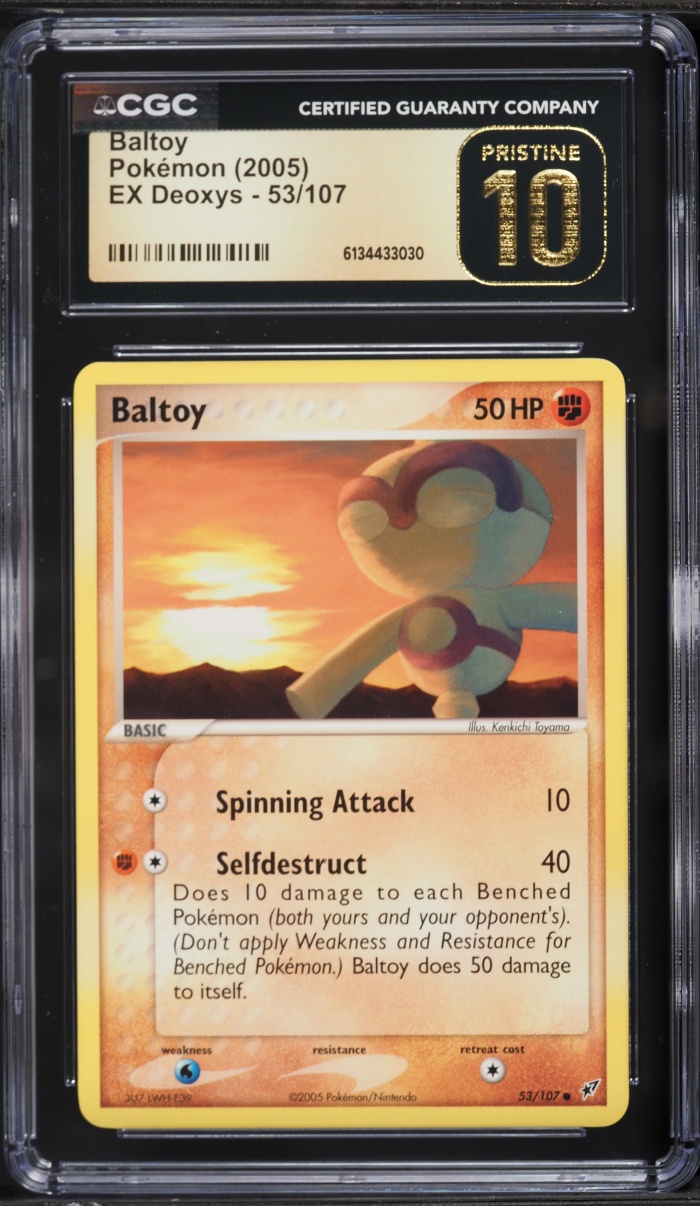 2005 Pokemon EX Deoxys Baltoy #53 CGC 10 PRISTINE