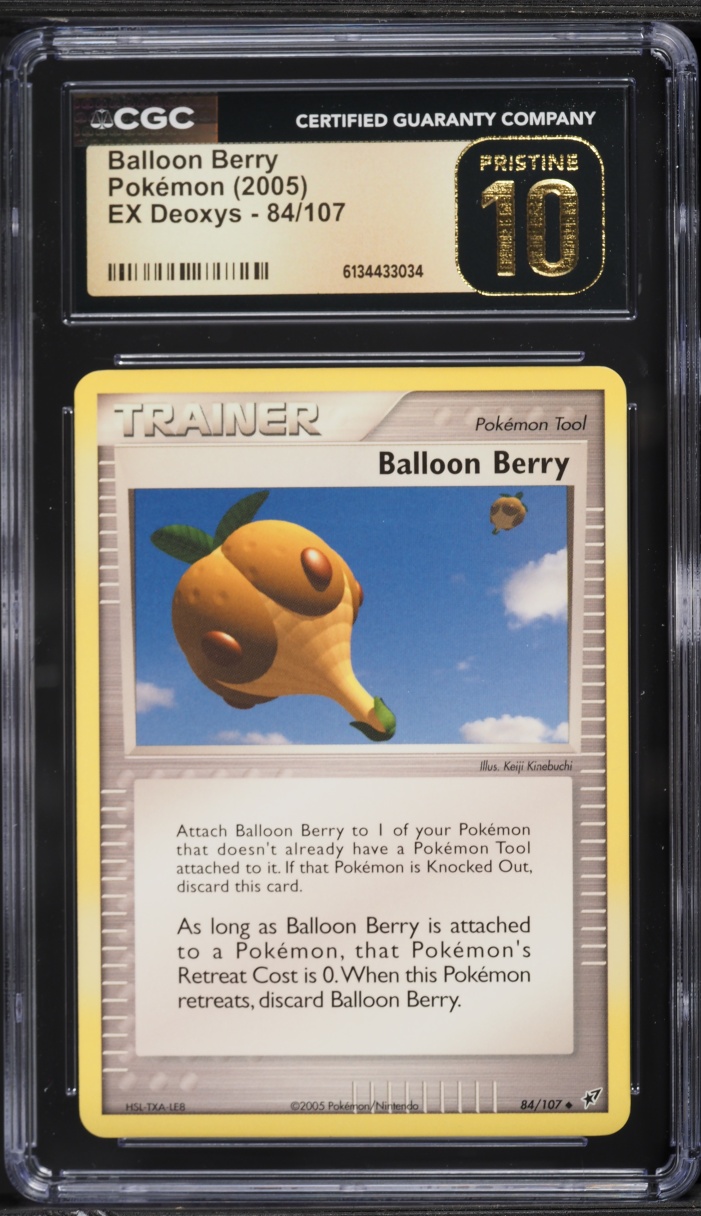 2005 Pokemon EX Deoxys Balloon Berry #84 CGC 10 PRISTINE