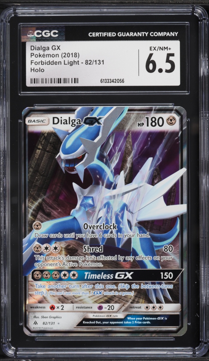 2018 Pokemon Sun & Moon Forbidden Light Holo Dialga GX #82 CGC 6.5 EXMT+