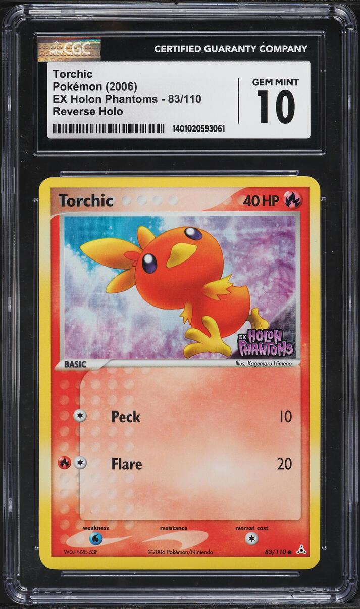 2006 Pokemon EX Holon Phantoms Reverse Holo Torchic #83 CGC 10 GEM MINT
