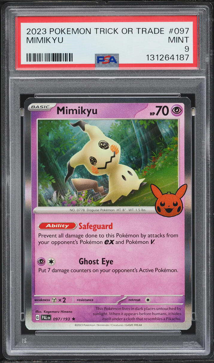 2023 Pokemon Scarlet & Violet Trick Or Trade Mimikyu #97 PSA 9 MINT