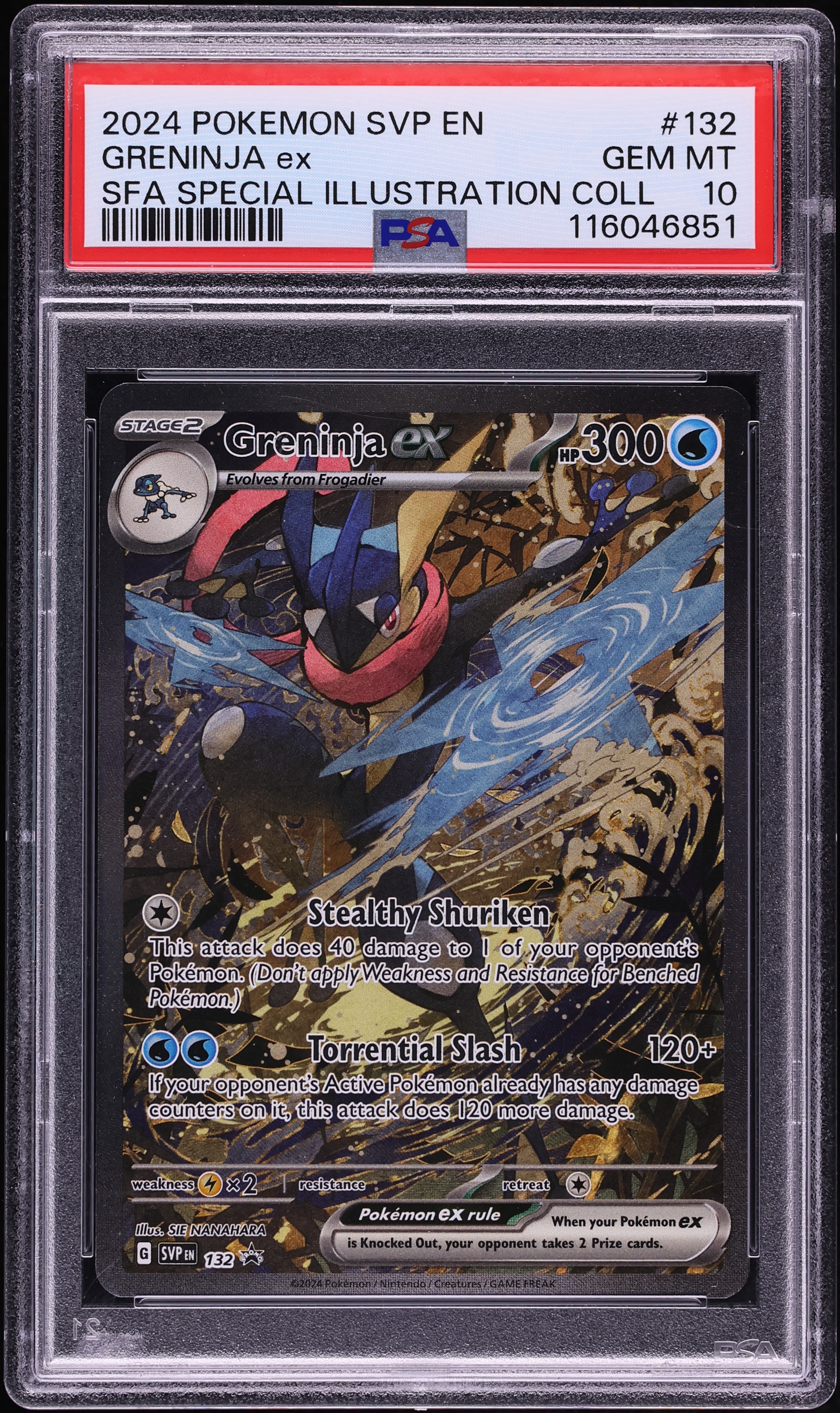 2024 Pokemon SV Promo Shrouded Fable Special Illustration Full Art Greninja ex #132 PSA 10 GEM