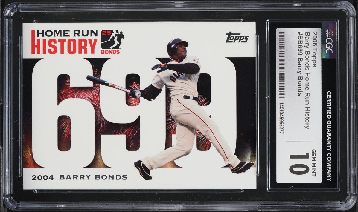 2006 Topps Home Run History Barry Bonds #BB699 CGC 10 GEM MINT