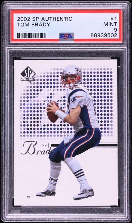 2002 SP Authentic Tom Brady #1 PSA 9 MINT