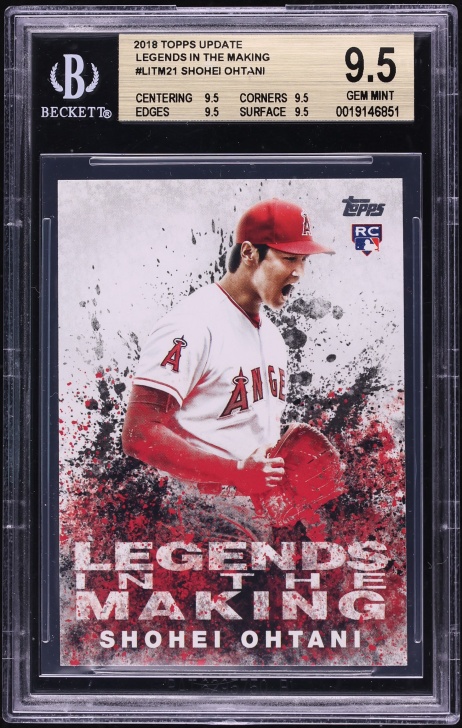 2018 Topps Update Legends In The Making Shohei Ohtani ROOKIE #LITM-21 BGS 9.5 GEM MINT