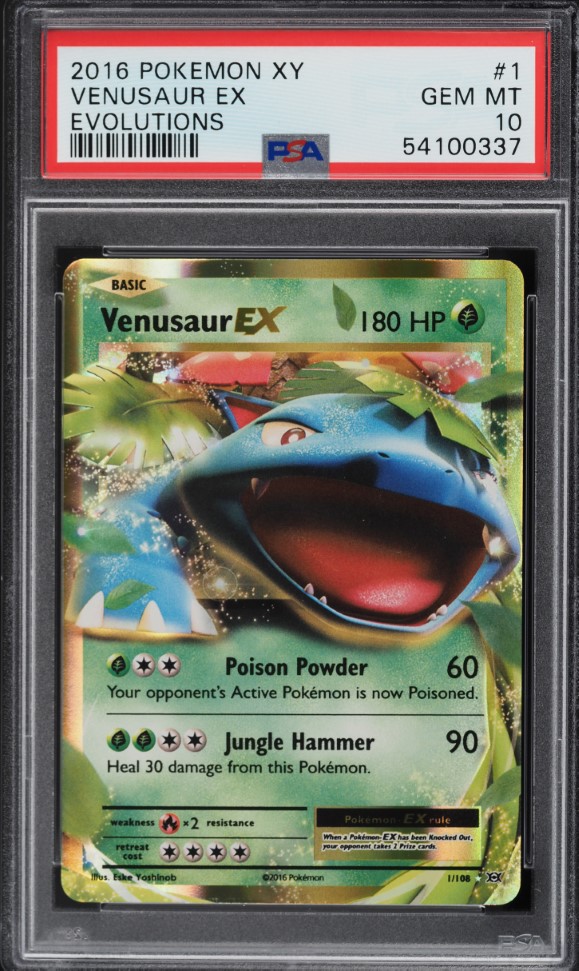2016 Pokemon XY Evolutions Holo Venusaur EX #1 PSA 10 GEM MINT