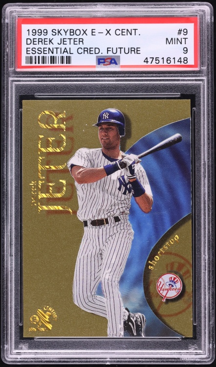 1999 Skybox E-X Century Essential Credentials Future Derek Jeter /112 #9 PSA 9 MINT
